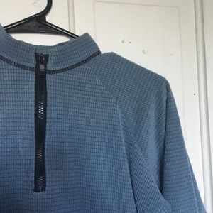 melanzana quarter zip pullover in blue